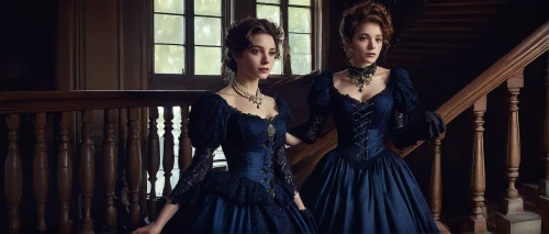 victorian style,victorian fashion,victorian,the victorian era,queen anne,victorian lady,mother and daughter,royal lace,doll's house,gothic portrait,sisters,joint dolls,elegant,jane austen,elegance,porcelain dolls,two girls,corset,ball gown,evening dress,Conceptual Art,Sci-Fi,Sci-Fi 23