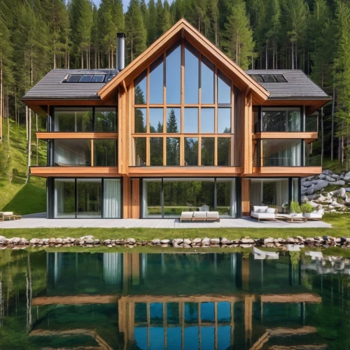 house with lake,house in the mountains,house in mountains,house by the water,pool house,electrohome,modern architecture,modern house,the cabin in the mountains,cubic house,glickenhaus,inverted cottage,forest house,timber house,beautiful home,lohaus,house in the forest,kundig,greenhut,leogang,Photography,General,Realistic