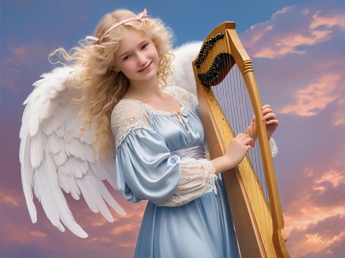 angel playing the harp,harp player,celtic harp,harpist,harp,harp with flowers,ancient harp,harp strings,harp of falcon eastern,lyre,vintage angel,angel girl,mouth harp,clavichord,love angel,celtic woman,angel wing,angel wings,baroque angel,crying angel,Art,Classical Oil Painting,Classical Oil Painting 30