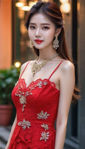 girl in red dress,man in red dress,red gown,lady in red,vietnamese woman,miss vietnam,in red dress,vietnamese,red dress,women fashion,silk red,girl in a long dress,asian woman,bright red,red tunic,phuquy,hanbok,evening dress,diamond red,romantic look,Photography,General,Natural