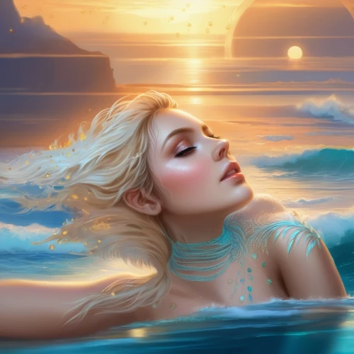 mermaid background,amphitrite,sirene,fantasy picture,sirena,world digital painting,merfolk,nereids,believe in mermaids,fantasy art,mermaid,the blonde in the river,fantasy portrait,fathom,siren,atlantica,water nymph,dreamscapes,mermaid vectors,underwater background,Illustration,Realistic Fantasy,Realistic Fantasy 01