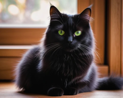 british longhair cat,siberian cat,pyewacket,black cat,pet black,maincoon,breed cat,golden eyes,cute cat,melanism,cat image,melanistic,jiji the cat,cat's eyes,blue eyes cat,green eyes,cat with eagle eyes,european shorthair,cat european,longhaired,Illustration,Realistic Fantasy,Realistic Fantasy 41