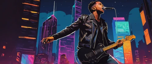 vector illustration,guitar player,vector art,calrissian,tesfaye,sci fiction illustration,electric guitar,afrofuturism,man with saxophone,vector graphic,kravitz,shwayze,music background,guitarist,omari,lando,novelist,phred,concert guitar,saxophone playing man,Illustration,Vector,Vector 08