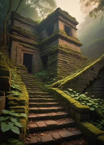 ancient house,yavin,ancient ruins,palenque,ancient city,rathas,ancient buildings,ancients,winding steps,ancient,tikal,abandoned place,ancient building,yaxchilan,asian architecture,ancient civilization,mayan,terraced,stone pagoda,the ancient world,Art,Classical Oil Painting,Classical Oil Painting 14
