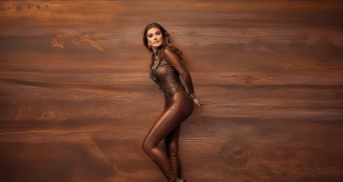 wooden background,in pantyhose,photo session in bodysuit,girl on the dune,red sand,leather texture,pantyhose,roitfeld,admer dune,sepia,wood background,brown fabric,french silk,cardboard background,dune,red earth,red clay,female model,catsuit,streitfeld,Illustration,Realistic Fantasy,Realistic Fantasy 13