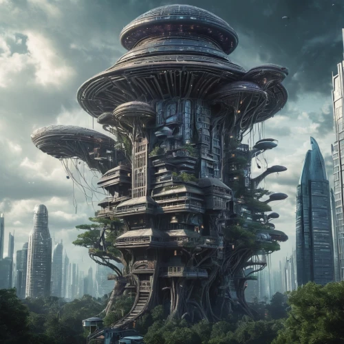 arcology,futuristic landscape,futuristic architecture,terraformed,ecotopia,cardassia,subpopulation,terraform,sedensky,alien world,homeworlds,sci fi,afrofuturism,scifi,yavin,sci - fi,alien planet,inhabitable,colonise,technosphere,Conceptual Art,Sci-Fi,Sci-Fi 13