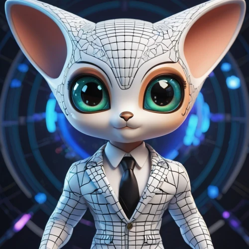 robicheaux,mascotech,bartok,bellwether,robotboy,cyberstar,cartoon cat,suit,cyberian,squeakquel,nick,robboy,derivable,minatom,cartoon animal,fertik,cute cartoon character,korin,sergei,elec,Unique,3D,3D Character