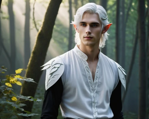 male elf,vladislaus,elvish,wallonien,elven,elven forest,emrys,celeborn,raistlin,drizzt,rhydian,glatorian,seregil,shannara,wodrow,fenris,whitethorn,dark elf,thranduil,mordru,Illustration,Realistic Fantasy,Realistic Fantasy 31