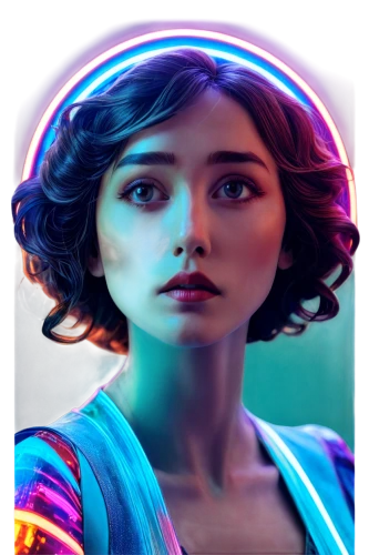 cortana,hypatia,organa,padme,amidala,retro woman,synth,retro girl,echo,transistor,solo,et,vidya,tacoma,cyberpunk,futurepop,lumo,polara,neon light,cg,Illustration,Retro,Retro 03