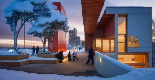 snohetta,winter house,3d rendering,dunes house,snowhotel,renderings,snow house,sketchup,renders,cubic house,bjarke,canadienne,revit,canada cad,modern house,snow roof,modern architecture,arkitekter,inverted cottage,winterlude,Photography,General,Realistic