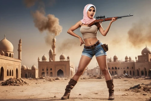 girl with gun,girl with a gun,bulletgirl,woman holding gun,hijaber,barsoom,alawites,muslima,syriana,numaniyah,sharia,hijabs,nutibara,orientalism,orientalist,islamic girl,arabiyah,muawiya,khaldiyah,infidel,Photography,General,Cinematic