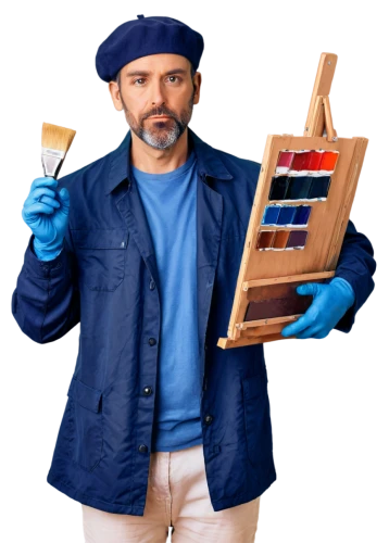 house painter,housepainter,painting technique,painter,repairman,decorator,a carpenter,blue painting,tradesman,italian painter,mexican painter,man holding gun and light,meticulous painting,seamico,painters,repairmen,cyanamid,janitor,sportacus,holding a frame,Conceptual Art,Oil color,Oil Color 08