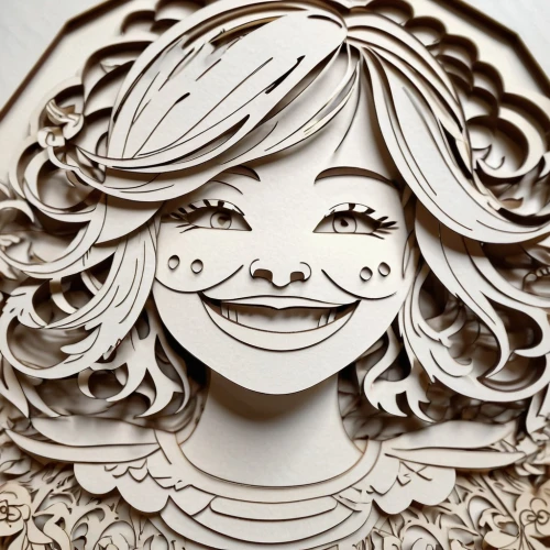 paper art,woodcarving,doll's facial features,wood carving,clay doll,carved,artist doll,pamyu,figurehead,wooden doll,daruma,doll's head,dollmaker,carved wood,a girl's smile,dentils,doll head,meissen,matryoshka,chihiro,Unique,Paper Cuts,Paper Cuts 04