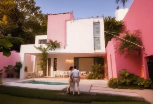 pink squares,dreamhouse,color pink white,man in pink,pink white,color pink,beach house,palmilla,mansions,mid century house,beachhouse,casita,bright pink,casa,tropical house,pinker,riviera,pinkish,the pink panter,pink flamingo