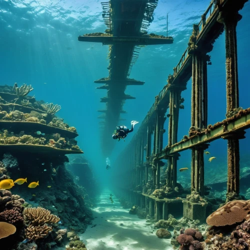 underwater playground,sunken church,ocean underwater,underwater landscape,stiltsville,shipwrecks,sunken ship,scuba diving,ocean floor,coral reefs,undersea,the wreck of the ship,underwater world,ship wreck,reef tank,long reef,coral reef,great barrier reef,britannic,underwater oasis,Photography,Artistic Photography,Artistic Photography 01