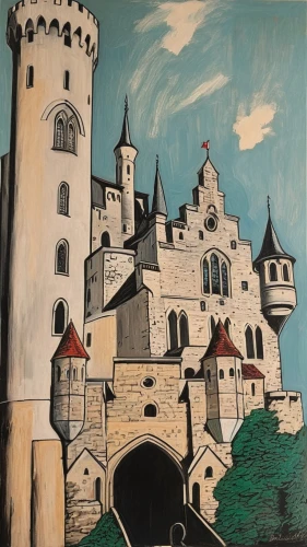 eltz,medieval castle,bethlen castle,pierrefonds,reichstadt,château de chambord,neuschwanstein,royal castle of amboise,regensberg,dornenburg,wewelsburg,waldeck castle,pechstein,lichtenstein,altena,moritzburg,wallenstein,hainburg,burg,bach knights castle,Art,Artistic Painting,Artistic Painting 01