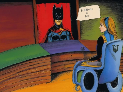 batcave,batwoman,batgirl,patman,batsuit,arkham,crimefighting,battaini,crime fighting,batmen,therapy room,toyman,interrogation,bizarro,interrogated,batman,batson,stolman,batschelet,butman,Illustration,American Style,American Style 01