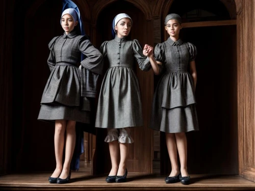 nuns,postulants,stewardesses,canonesses,monjas,novitiate,fashion dolls,nunnery,ronettes,courreges,womenpriests,handmaidens,shirelles,ursulines,handmaids,model years 1958 to 1967,benedictines,maidservants,demoiselles,deaconesses,Common,Common,Natural