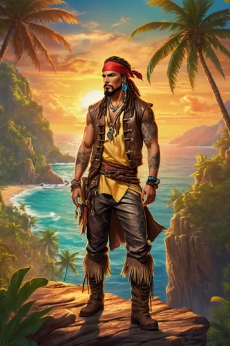 pirata,pirate,releasespublications,pirate treasure,wakka,sandokan,sindbad,bandana background,tanoa,gangplank,sot,maualuga,polynesian,khawajah,pirates,maiani,coconino,lapu,swashbuckler,pangan,Illustration,Realistic Fantasy,Realistic Fantasy 39