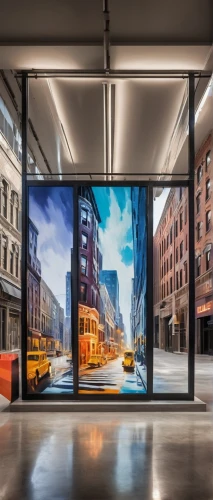 apple store,bus shelters,glass facades,store fronts,glass facade,imacs,fotomuseum,hafencity,plasma tv,glass building,art gallery,hdtvs,store front,dialogue window,storefronts,glass wall,powerglass,expositions,photokina,illuminated advertising,Illustration,Realistic Fantasy,Realistic Fantasy 21