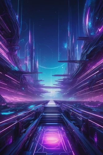 futuristic landscape,cyberia,cyberscene,cybercity,cyberspace,synth,samsung wallpaper,cyberrays,silico,beautiful wallpaper,purple wallpaper,cyberview,tron,futuristic,rift,cyberworld,vapor,wallpaper 4k,vast,hyperspace,Conceptual Art,Fantasy,Fantasy 17