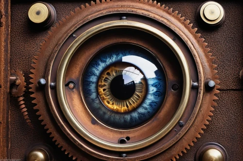 robot eye,steampunk gears,porthole,optometric,twin lens reflex,eyeshot,portholes,clockmaker,twin-lens reflex,abstract eye,eye scan,optometrist,eye,steampunk,stereocenters,panopticon,karchner,aperture,macrovision,crocodile eye,Illustration,Retro,Retro 06