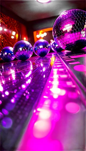 dancefloor,nightclub,disco ball,disco,spaceland,discotheques,mirrorball,colored lights,3d render,discotheque,mirror ball,ambient lights,shader,dichroic,spheres,purpleabstract,dancefloors,ultraviolet,prism ball,retro diner,Illustration,Realistic Fantasy,Realistic Fantasy 38