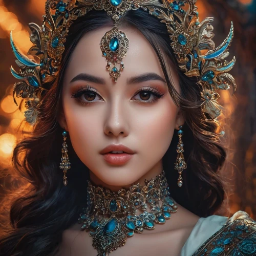 oriental princess,mongolian girl,vietnamese woman,apsara,fantasy portrait,asian costume,inner mongolian beauty,amidala,indian bride,cleopatra,oriental girl,asian woman,esmeralda,cambodiana,bidadari,laotian,dianbai,mastani,kazakhstani,indonesian women,Photography,General,Fantasy