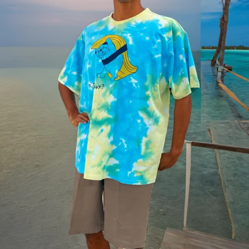 bahamian,isolated t-shirt,tuvalu,surfwear,tokelau,bahama,tideman,sublimated,kahuna,caymanian,tie dye,south seas,kiribati,premium shirt,micronesia,islander,teegardin,anegada,snorkeler,kiritimati,Male,Western Europeans,Youth adult,Confidence,Polo Shirt and Shorts,Outdoor,Waterhouse