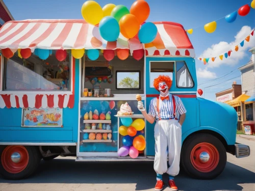 mcdonaldization,ice cream cart,battery food truck,ice cream van,ice cream stand,circus wagons,ronalds,food truck,paletas,pottruck,pagliacci,car hop,creepy clown,circus,klowns,dormobile,circus show,circus tent,it,microenterprises,Photography,Documentary Photography,Documentary Photography 25