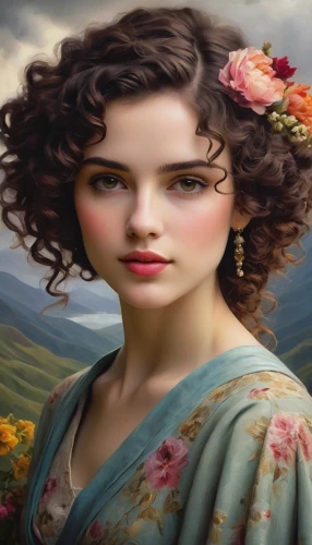 demelza,fantasy portrait,arundhati,mervat,thyatira,girl in flowers,principessa,beautiful girl with flowers,hypatia,noblewoman,portrait background,rosaline,romantic portrait,mystical portrait of a girl,fantasy art,shepherdess,rosalinda,hermia,ariadne,clementia,Illustration,Abstract Fantasy,Abstract Fantasy 12