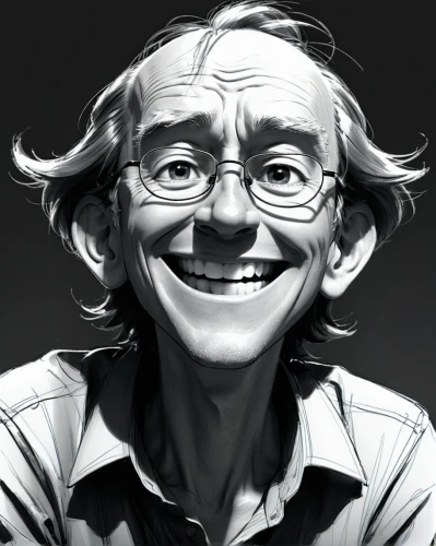 stroustrup,caricaturist,manzarek,lienen,torvalds,feynman,annaud,eliota,royko,caricature,chomsky,professeur,caricatured,kornbluth,zavis,john lennon,saramago,caricaturing,neumeier,caricatures,Illustration,Black and White,Black and White 08