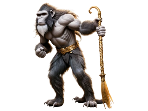 gorilla,monkey god,grodd,narasimha,konga,shabani,aravan,simian,ape,megalon,apeman,monkeywrench,gorath,parashurama,gorilla soldier,loincloth,brahmana,nataraj,greyskull,gigantopithecus,Illustration,Black and White,Black and White 08