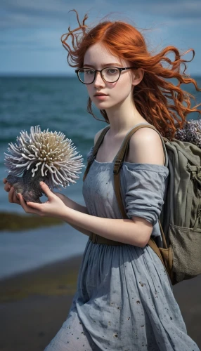 sea urchins,beachcombing,sea urchin,conceptual photography,girl on the dune,the sea maid,anchoress,niffenegger,ecofeminism,pumuckl,urchin,seelie,little girl in wind,rousse,seagrasses,photo manipulation,photoshop manipulation,ruadh,intertidal,exploration of the sea,Photography,Artistic Photography,Artistic Photography 11