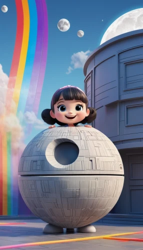 agnes,mimas,rambow,coruscating,dreamworks,pixar,starbase,lucasfilm,innoventions,lightyear,lavagirl,coruscant,star wars,tartabull,rey,organa,starwars,gondry,prism ball,raimbow,Unique,3D,3D Character