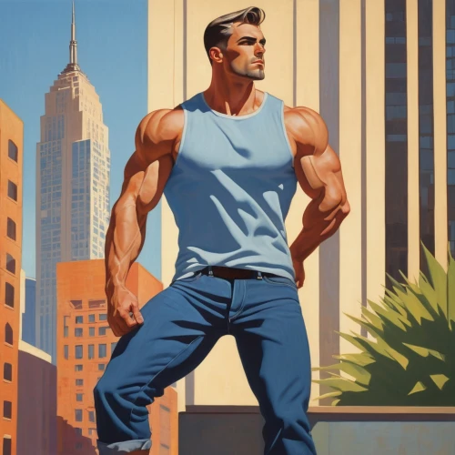 muscle icon,muscleman,muscle man,shadman,sci fiction illustration,wightman,haggar,hypermasculine,omac,mcquarrie,namor,mcquary,colossus,musclemen,male poses for drawing,muscle angle,edge muscle,muscularly,nightwing,world digital painting,Illustration,Retro,Retro 15