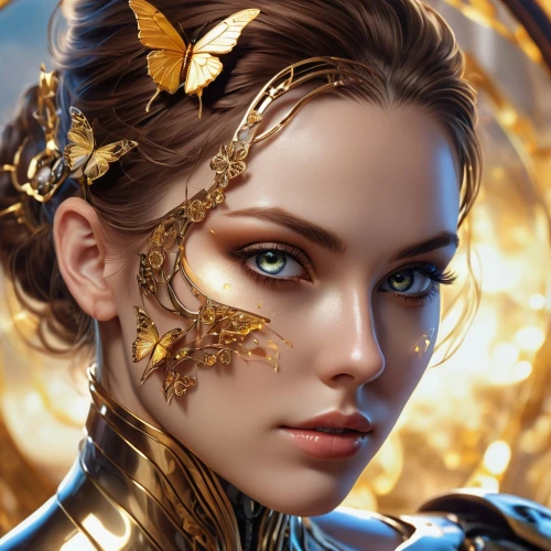 golden mask,gilded,golden crown,gold leaf,gold mask,gold filigree,gold foil mermaid,golden eyes,fantasy portrait,gold paint stroke,gold flower,gold colored,goldwind,fantasy art,foil and gold,gold color,gold eyes,gold crown,aurum,golden wreath,Photography,General,Realistic