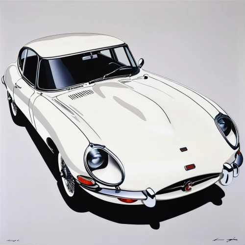 etype,356 b,porsche 356,karmann,renault alpine,mgb,illustration of a car,korvette,porsche 911,porsche,magnette,karmann ghia,karmann gia,alpine,bonhams,porche,renault alpine model,white car,allard,model years 1958 to 1967,Art,Artistic Painting,Artistic Painting 23