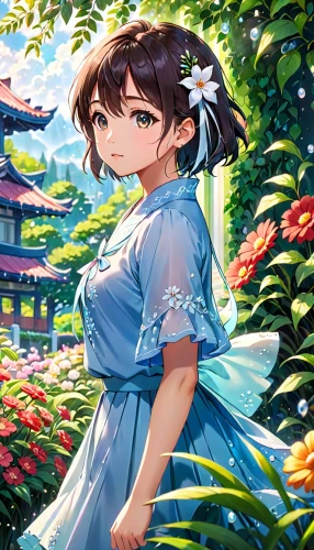 cheongsam,japanese sakura background,longmei,sakura background,tianyi,nanako,japanese floral background,megumi,hanbok,onodera,yukata,yanmei,spring background,flower background,yuanji,yuanpei,tea garden,springtime background,maoyuan,kuanyin,Anime,Anime,Realistic