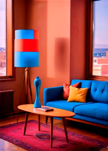 retro lampshade,blue lamp,contemporary decor,interior decor,modern decor,saturated colors,cappellini,apartment lounge,mahdavi,mid century modern,foscarini,floor lamp,interior decoration,mid century,blue painting,retro lamp,cassina,blue room,brighthouse,table lamps,Conceptual Art,Sci-Fi,Sci-Fi 27