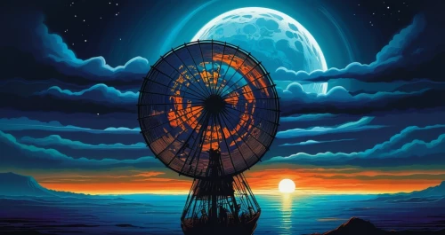 pirate ship,ships wheel,astrolabe,sea fantasy,dreamcatcher,bathysphere,hanging moon,ship's wheel,shipwreck,fantasy picture,sail ship,sea sailing ship,dream catcher,ghost ship,pirate treasure,carcosa,sailing ship,viking ship,barbossa,scarlet sail,Illustration,Realistic Fantasy,Realistic Fantasy 25