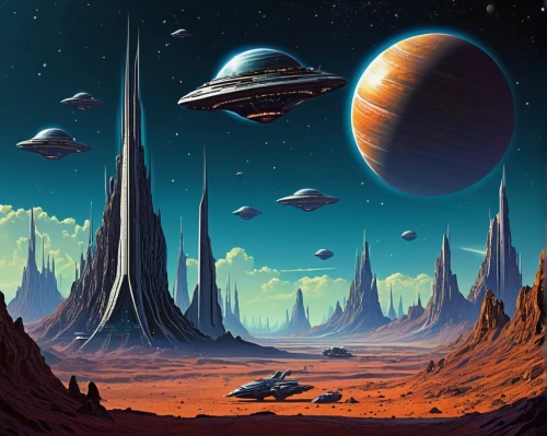 futuristic landscape,alien world,alien planet,ringworld,homeworld,extrasolar,skyterra,homeworlds,barsoom,space ships,habitats,cardassia,interplanetary,scifi,sulaco,sci - fi,space art,habitable,sci fi,orionis,Conceptual Art,Sci-Fi,Sci-Fi 20