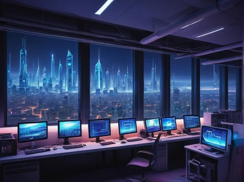 computer room,cybercity,the server room,cyberport,cybertown,modern office,cybercafes,computer workstation,pc tower,computerworld,blur office background,cyberscene,cyberworld,computacenter,computerized,workstations,working space,windows,monitor wall,mainframes,Conceptual Art,Sci-Fi,Sci-Fi 14