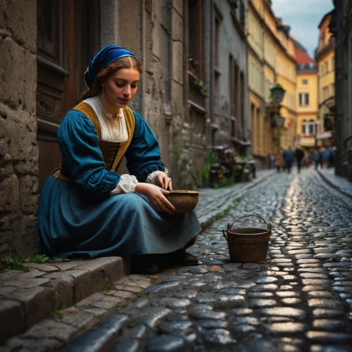 lviv,girl praying,woman praying,girl with bread-and-butter,girl in a historic way,praying woman,cobblestoned,girl sitting,girl in a long dress,sspx,medieval street,little girl reading,český krumlov,juliet,fraulein,principessa,sarajevo,brno,sighisoara,pilgrim,Photography,General,Fantasy