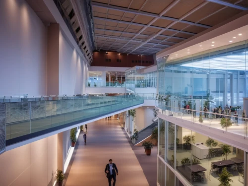 atriums,embl,genzyme,glass wall,snohetta,pedway,schulich,segerstrom,atrium,skybridge,gensler,phototherapeutics,skywalks,safdie,epfl,modern office,glass facade,macewan,bridgepoint,skyways,Photography,General,Realistic