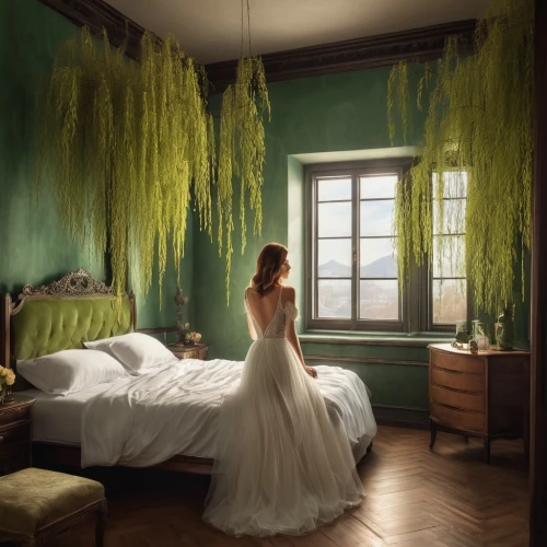 bedchamber,chambre,bridal suite,lace curtains,chambermaid,peignoir,bedroom,wedding gown,the little girl's room,elopement,window curtain,ornate room,featherbedding,sposa,innkeepers,wedding photography,chartreuse,toile,havisham,guest room,Photography,Artistic Photography,Artistic Photography 15