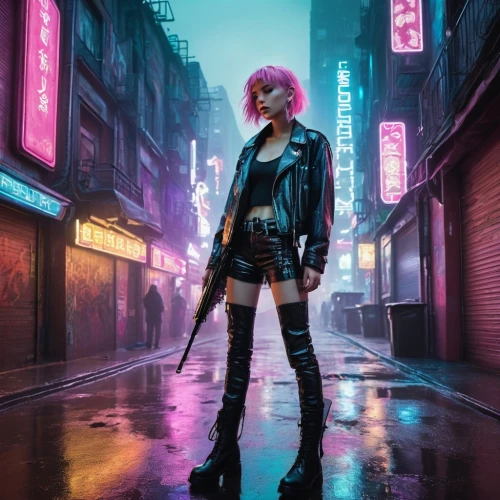 cyberpunk,motoko,cyberpunks,domino,bladerunner,vi,femme fatale,noir,punk,neon arrows,neon lights,replicants,poison,renegade,futurepop,streampunk,neon light,cyberdog,neo,soho,Photography,Black and white photography,Black and White Photography 15