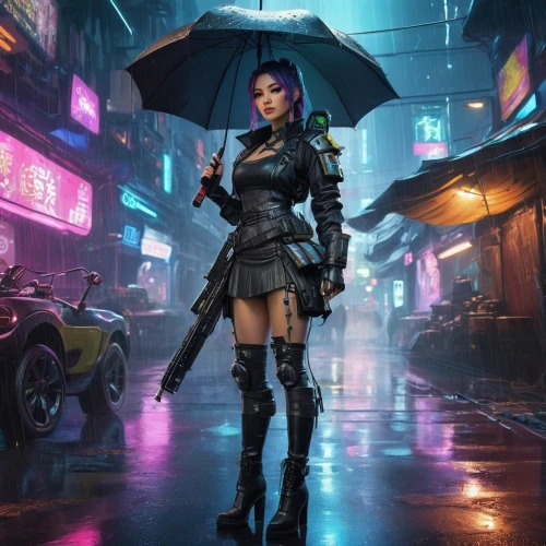 cyberpunk,cyberpunks,postapocalyptic,shadowrun,cyberdog,motoko,cyberangels,bladerunner,domino,cyberia,vi,girl with gun,nyx,girl with a gun,cyberian,katana,noir,kaidan,chengli,zhu,Conceptual Art,Fantasy,Fantasy 32