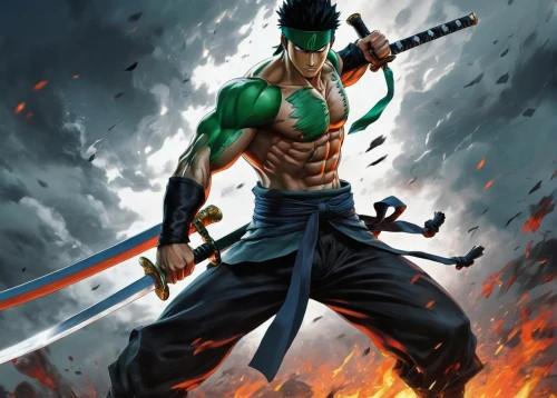 zoro,kilik,bartolomeo,stroheim,kenshiro,strider,guile,kazuya,hakusho,daken,draven,ilaje,swordsman,bushido,namor,enel,kenshi,sawney,tandava,rohan,Illustration,Vector,Vector 07