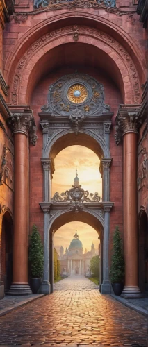 chrobry,mirogoj,bologna,theed,mannheim,sapienza,kiddingly,entrada,rijksmuseum,archways,uob,chernivtsi,venaria,archway,leipzig,gateway,ingestre,pei,sforzesco,city gate,Illustration,Realistic Fantasy,Realistic Fantasy 20